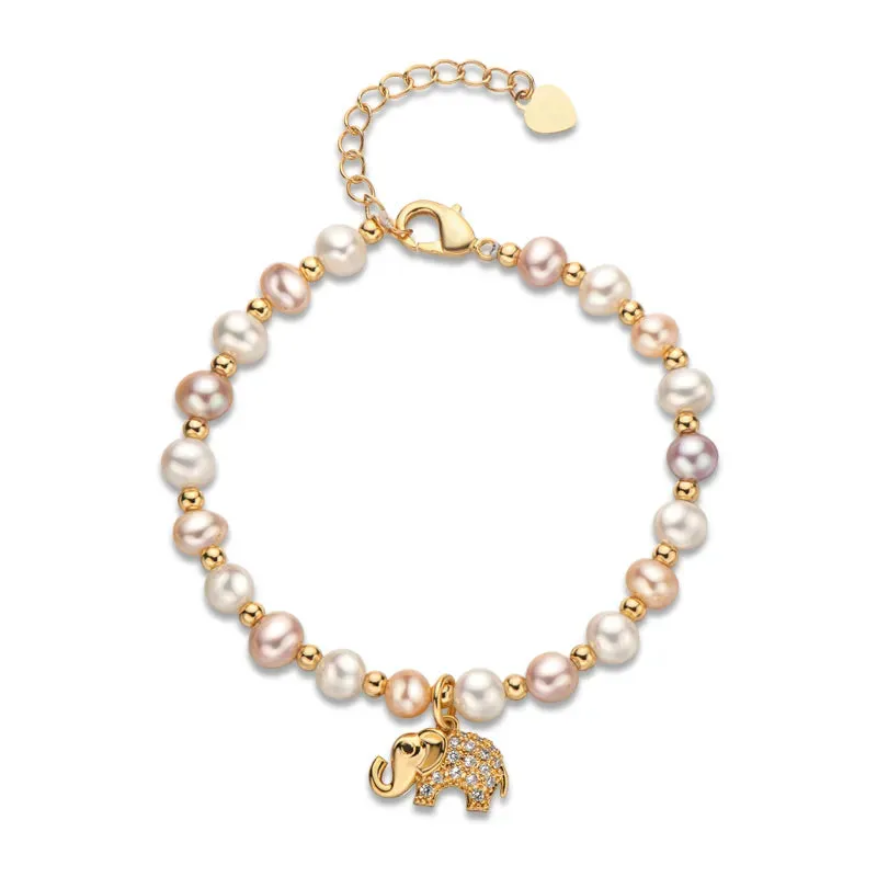 14K Gold Pearl Bracelet - Hannaca