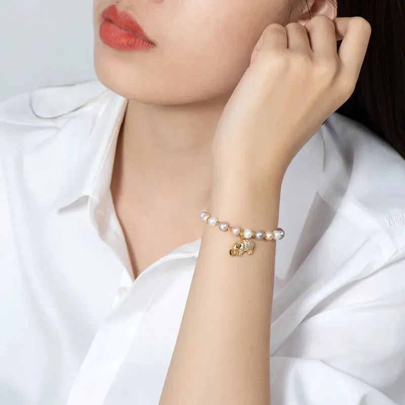 14K Gold Pearl Bracelet - Hannaca