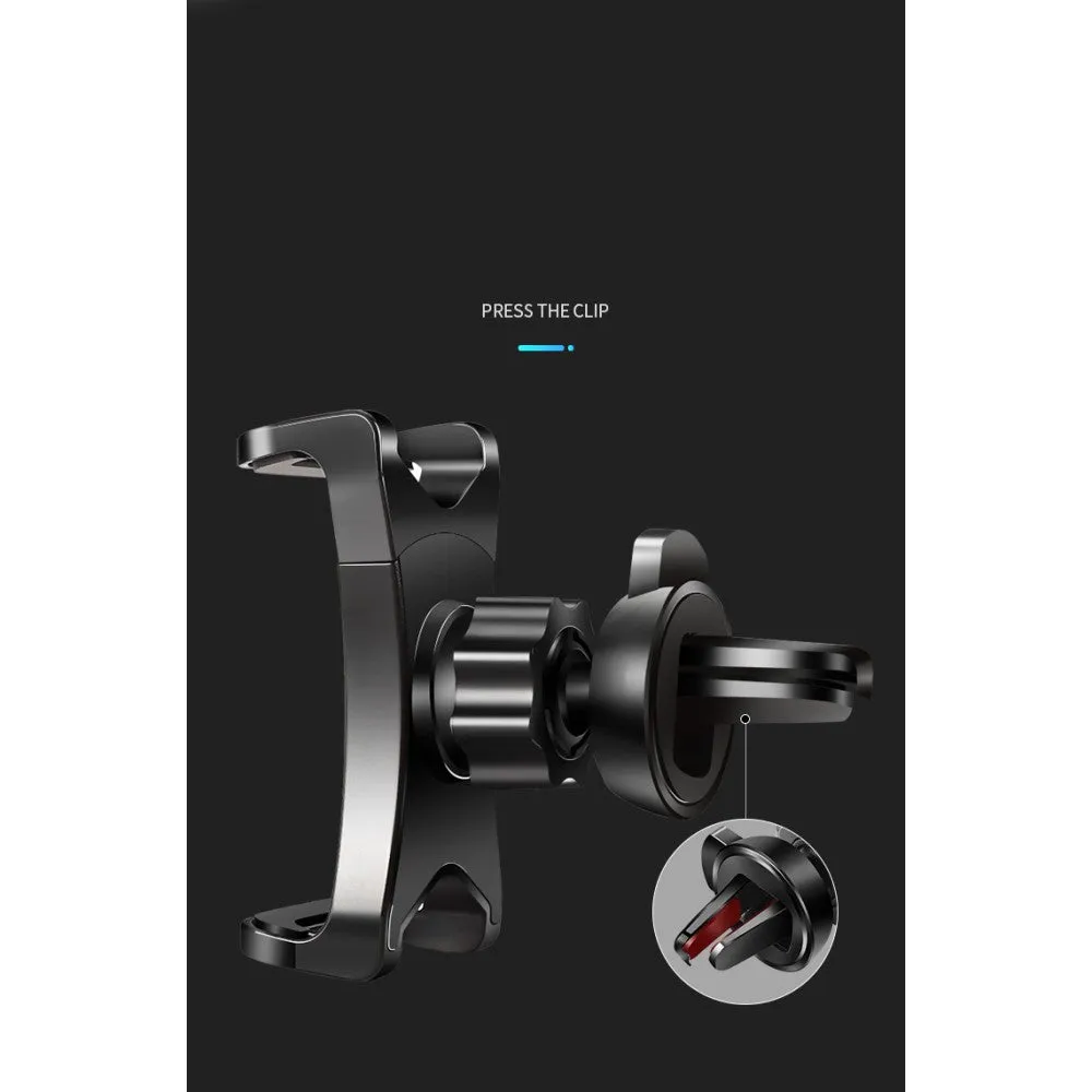 3 in 1 Car GPS Smartphone Holder: Dashboard / Visor Clamp   AC Grid Clip for myPhone Funky - Black