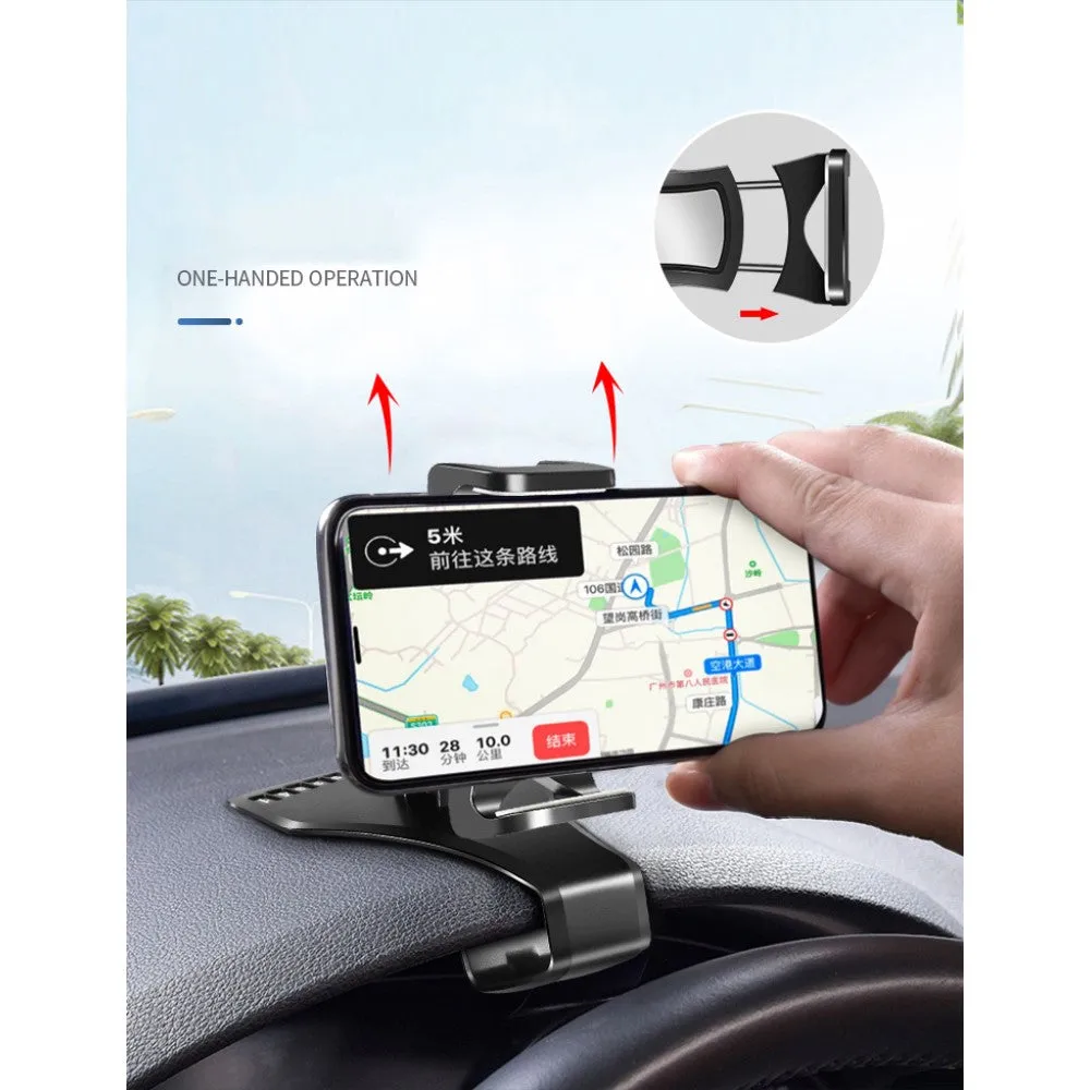 3 in 1 Car GPS Smartphone Holder: Dashboard / Visor Clamp   AC Grid Clip for myPhone Funky - Black