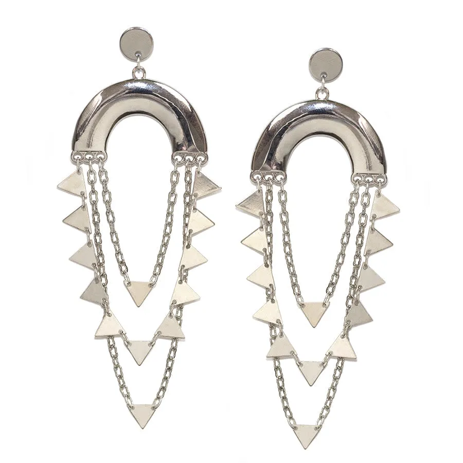 7.25mm Bright Silver Triangle Chain by the Foot