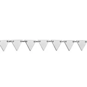 7.25mm Bright Silver Triangle Chain by the Foot