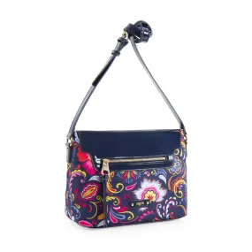Bliss Printed Crossbody - Navy