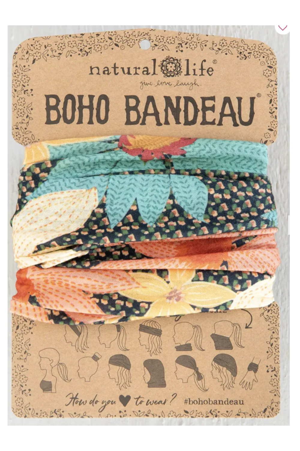 Boho Bandeau - Blue Coral Cream