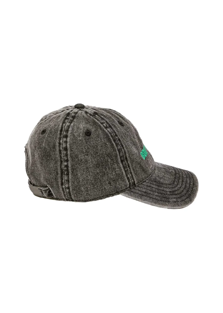 Bon vivant denim baseball hat in faded black mint