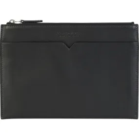 Bottega Veneta Logo Embossed Zipped Clutch Bag