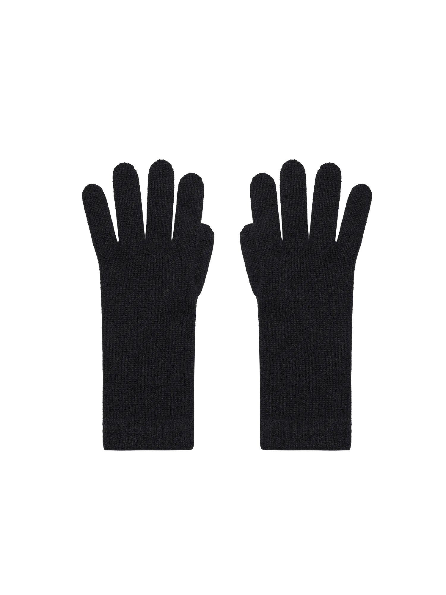 Cashmere Short Cuff Gloves—black
