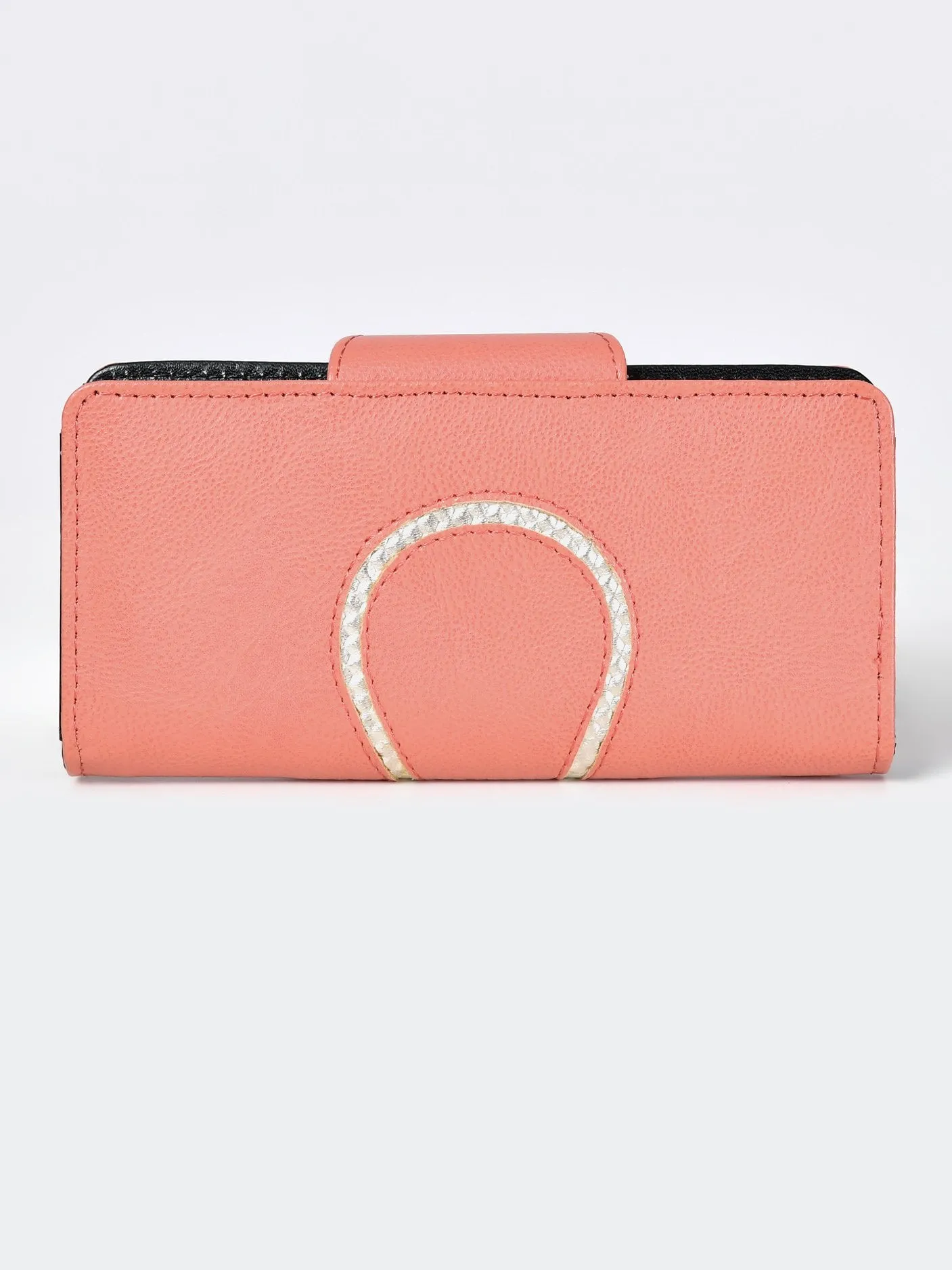 Circular Buckle Flap Wallet