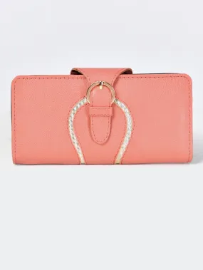 Circular Buckle Flap Wallet