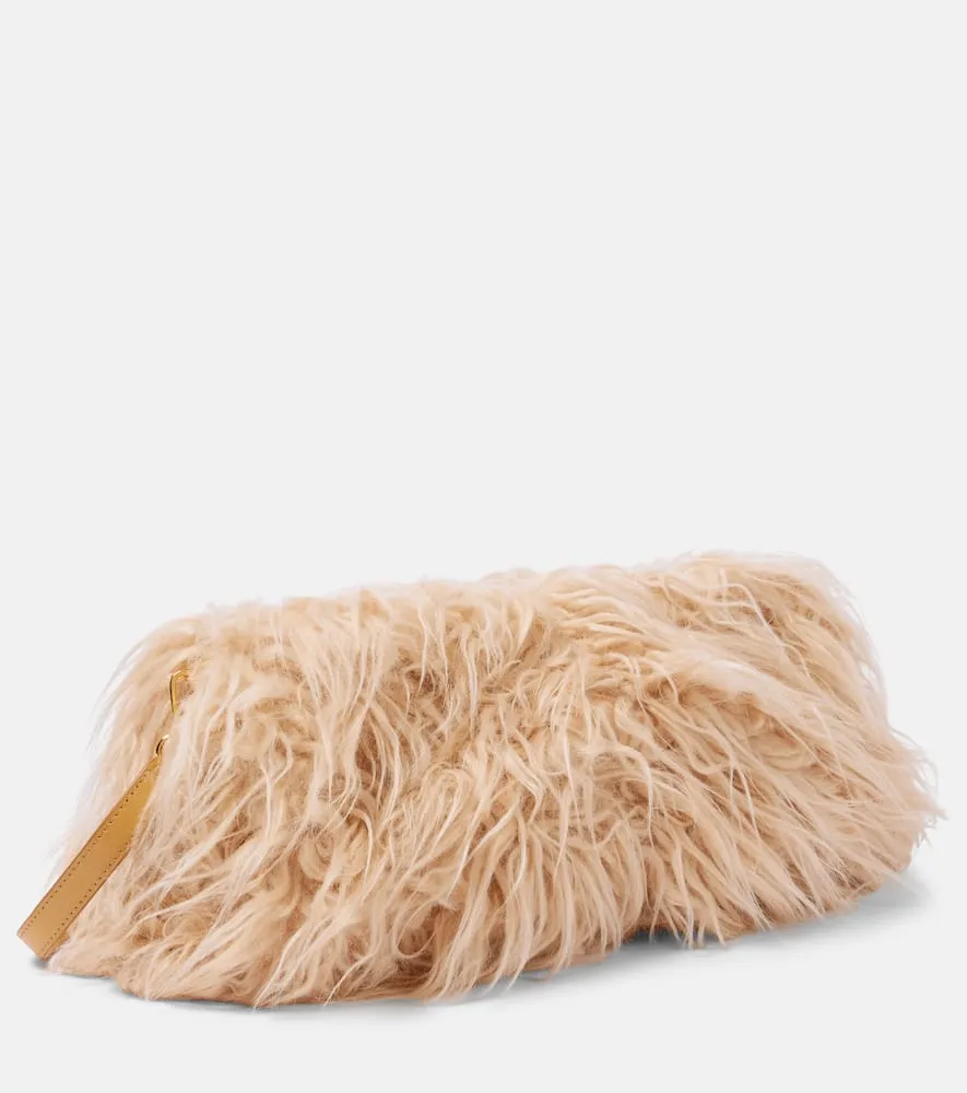 Dries Van Noten Faux fur clutch