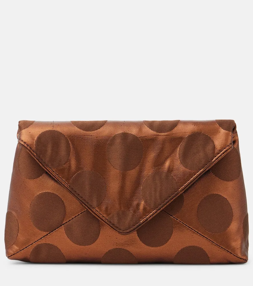 Dries Van Noten Polka-dot metallic clutch