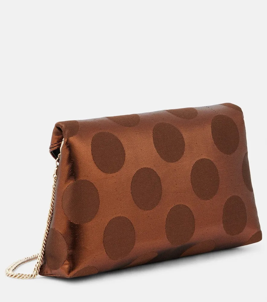 Dries Van Noten Polka-dot metallic clutch