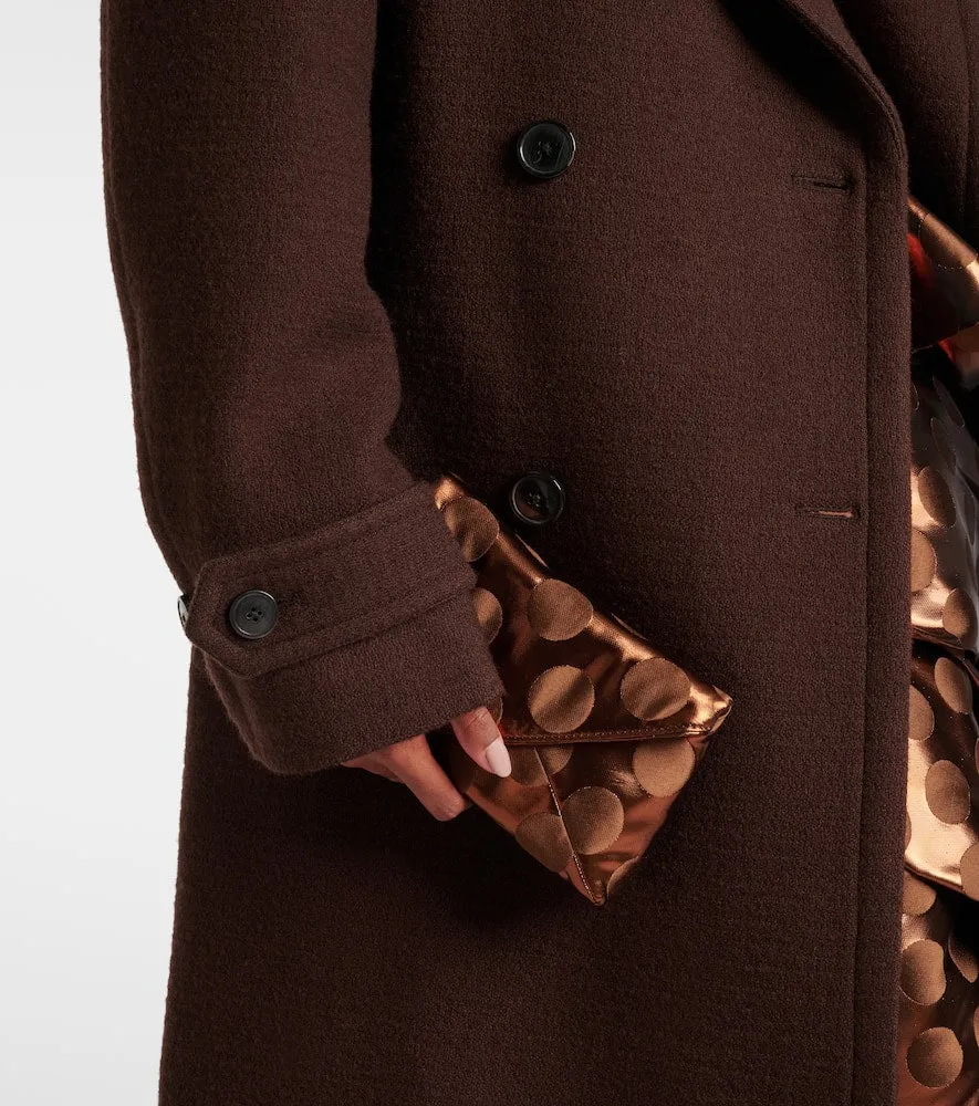 Dries Van Noten Polka-dot metallic clutch