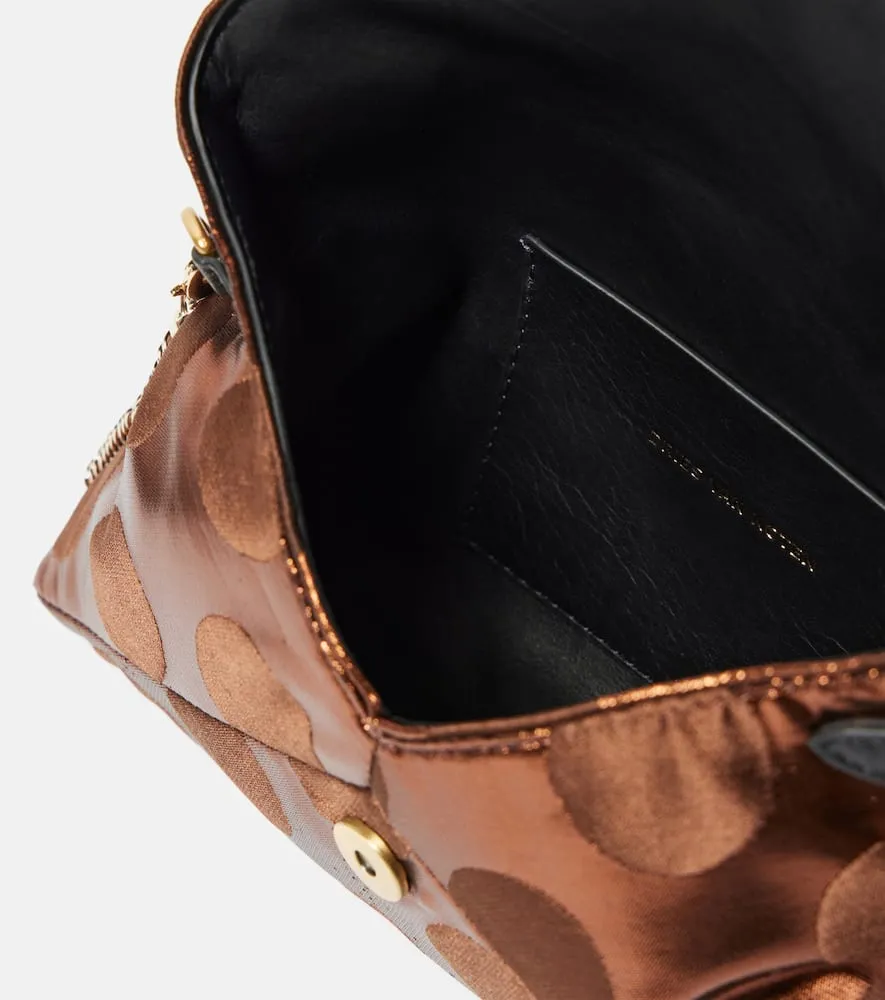 Dries Van Noten Polka-dot metallic clutch