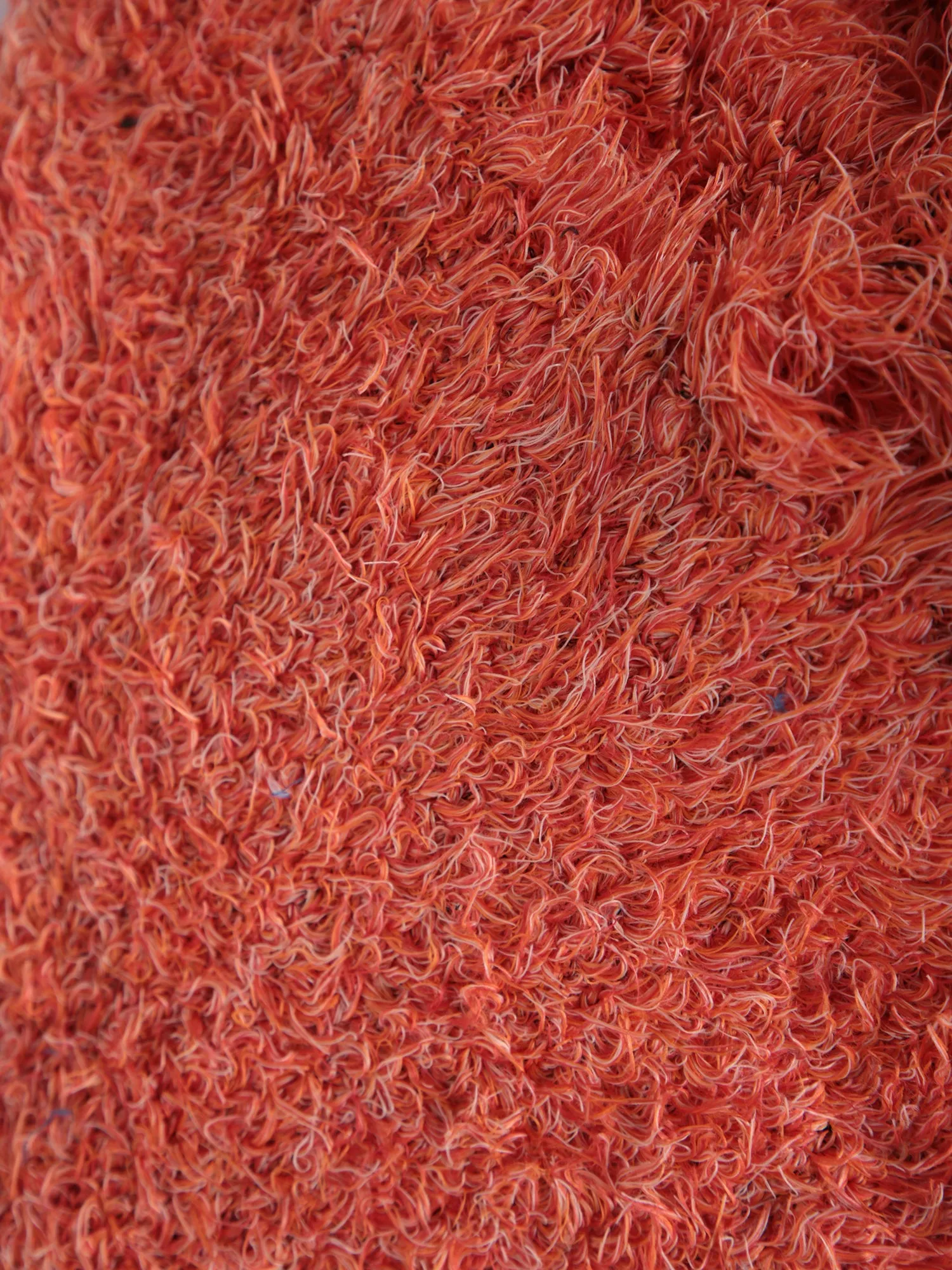 Fluffy orange scarf