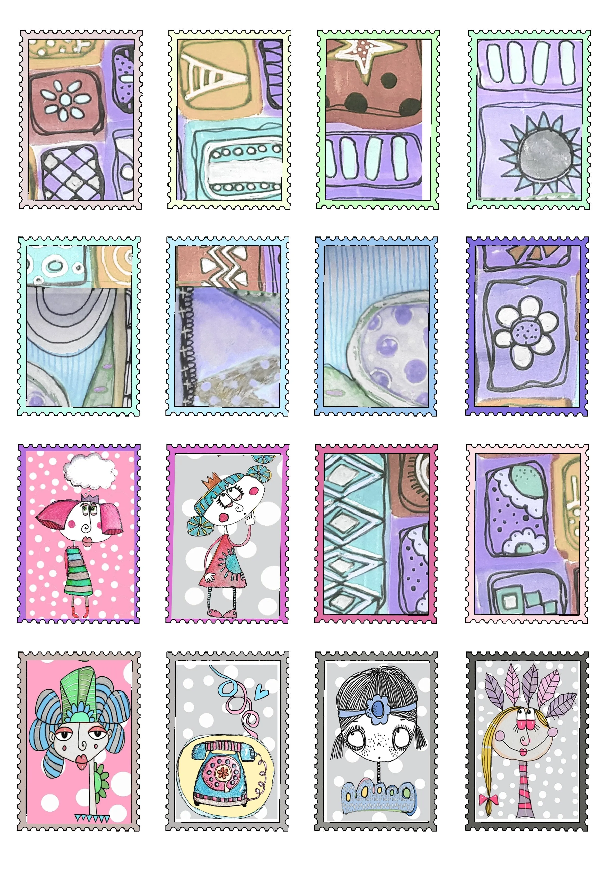 FUNKY FAUX STAMPS!