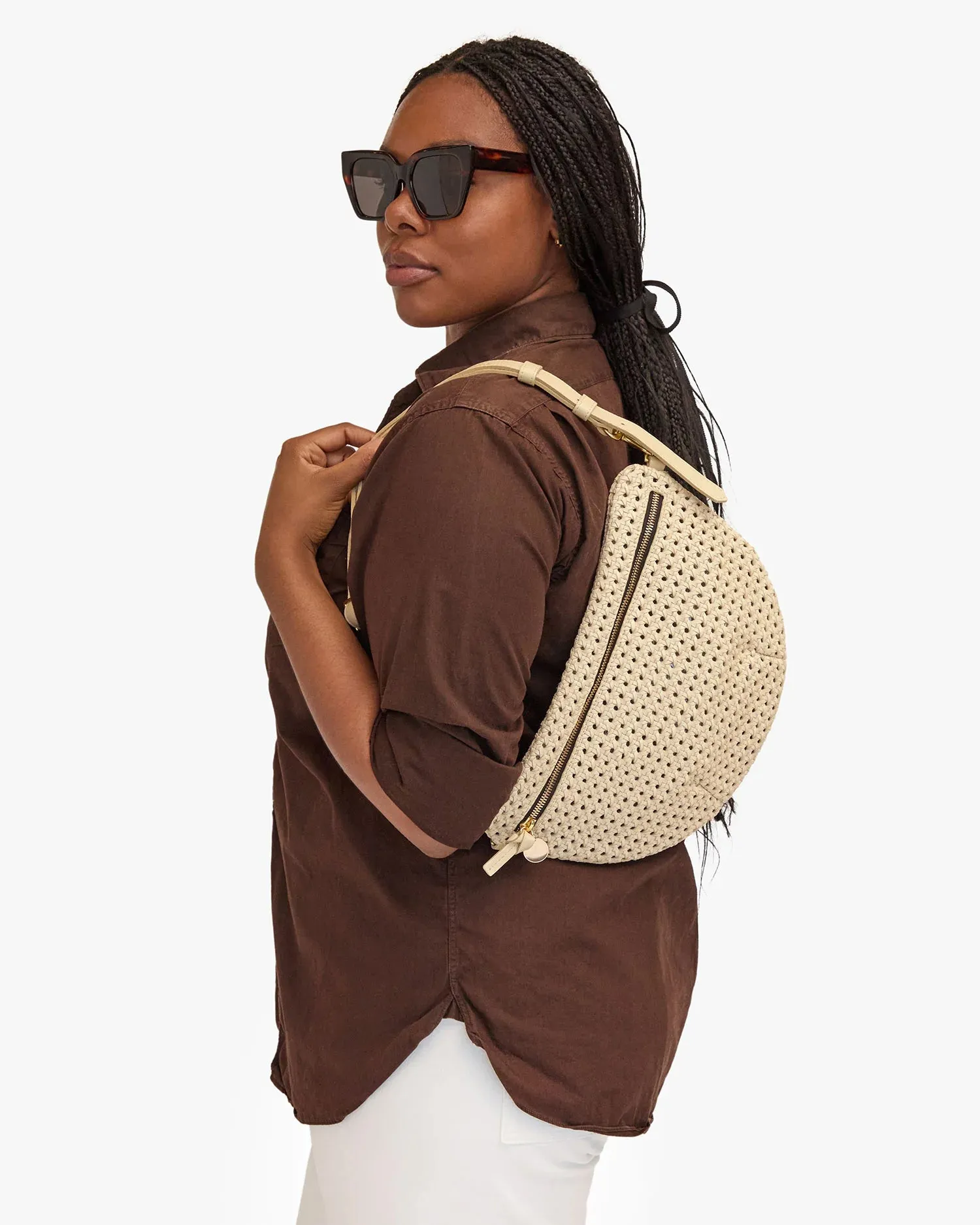 Grande fanny in cream rattan