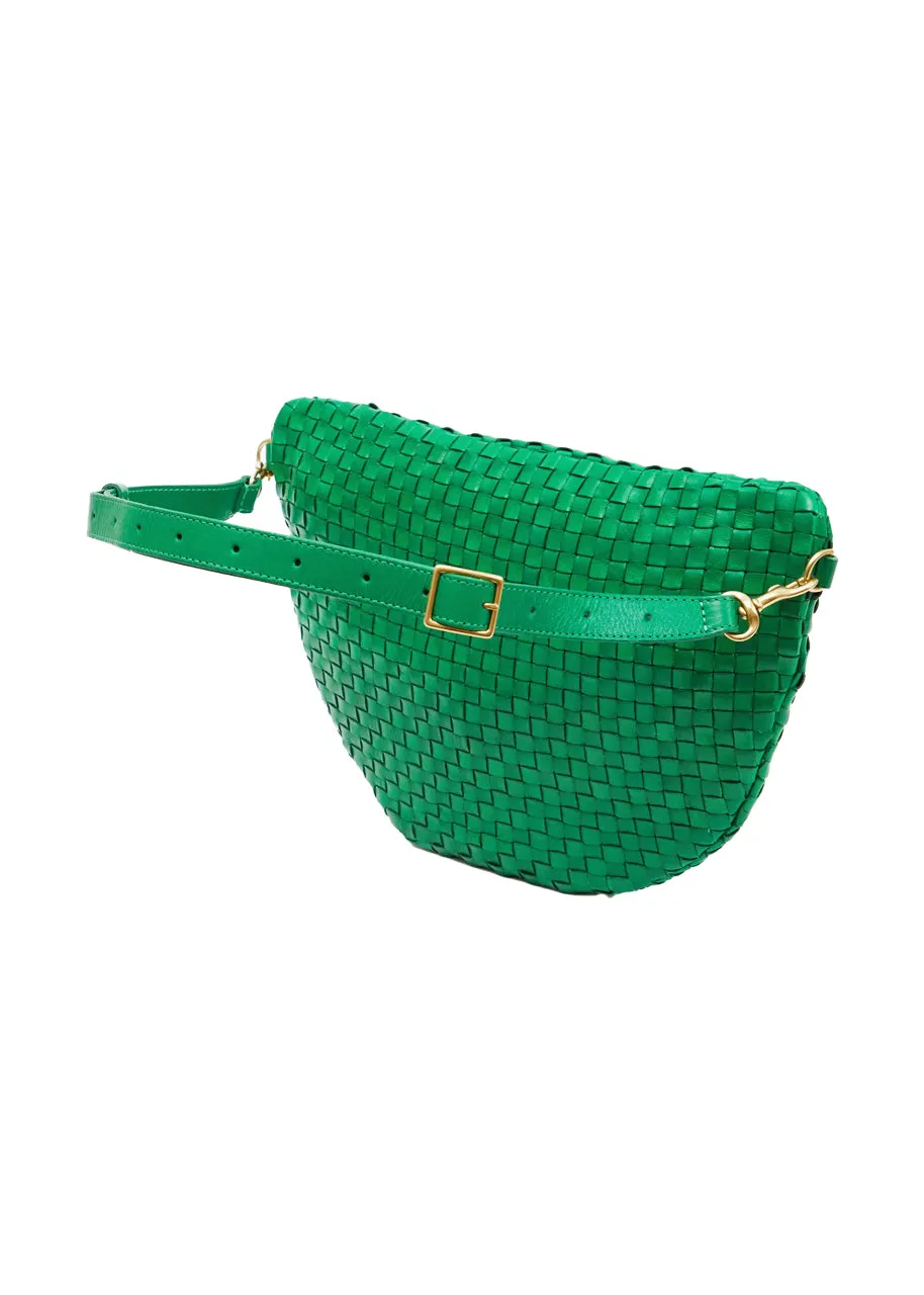 Grande fanny in grass woven checker