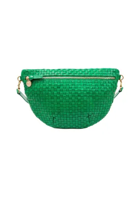 Grande fanny in grass woven checker