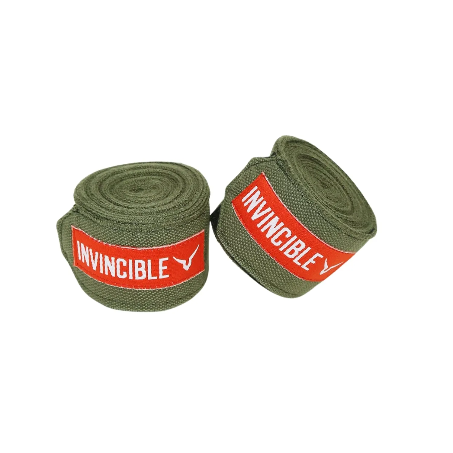 Invincible Mexican Style Budget Stretchable Handwraps, Olive Green - 4.5MTRS