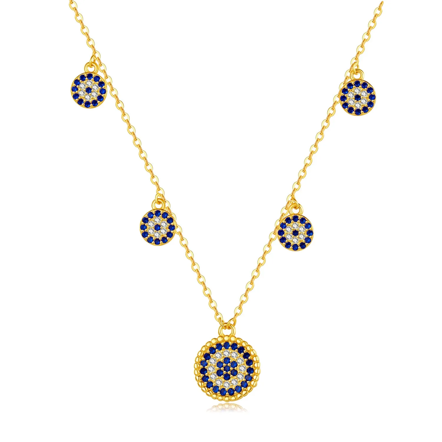 IVY EVIL EYE CHARM GOLD NECKLACE