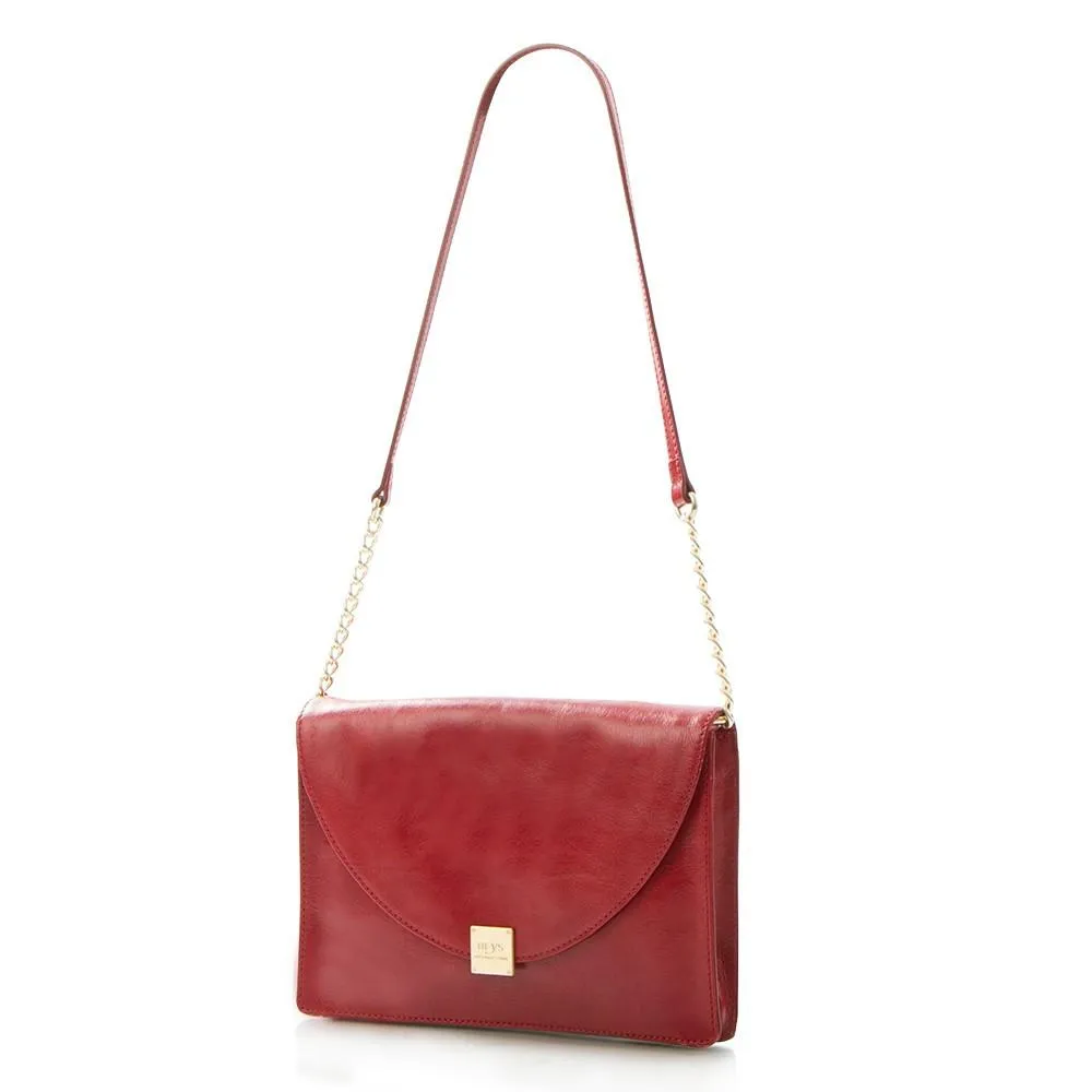 Jewels of Serendib Patent Envelope Shoulder Bag - Black Moonstone