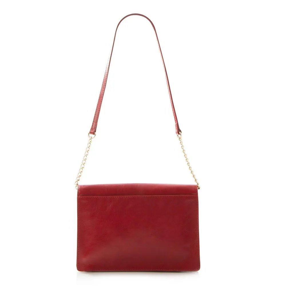 Jewels of Serendib Patent Envelope Shoulder Bag - Black Moonstone