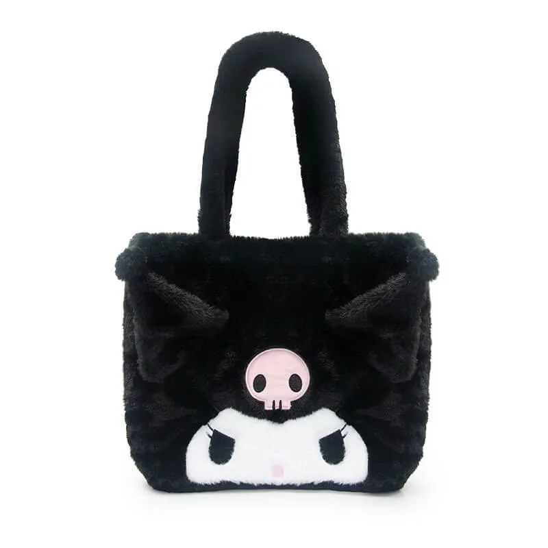 Kuromi Face Large Capacity Plushie Tote