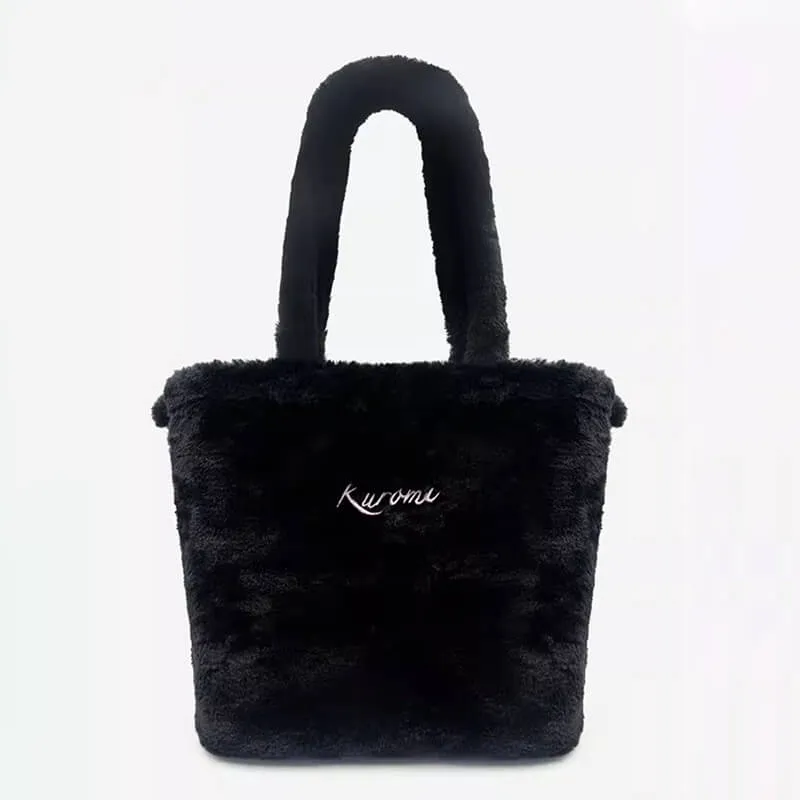 Kuromi Face Large Capacity Plushie Tote