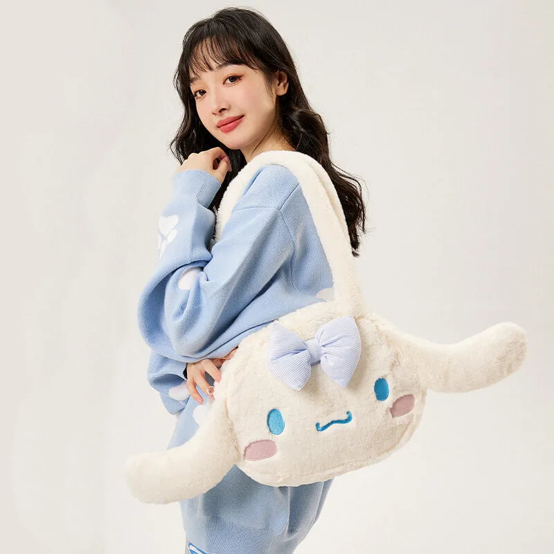 Kuromi/My Melody/Cinnamoroll Die-cut Face Fluffy Bag