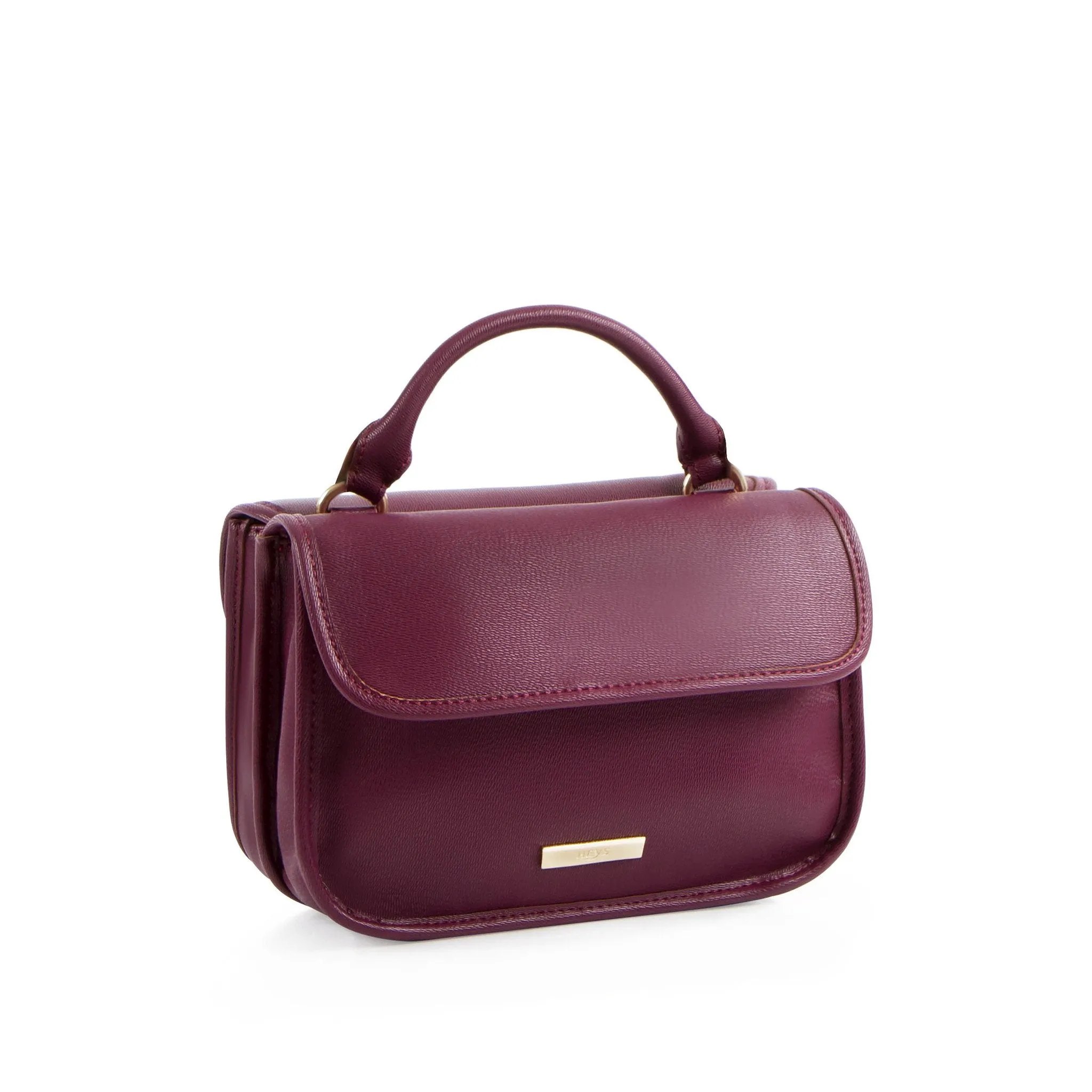La Mode Mini Dual-Flap Crossbody - Plum