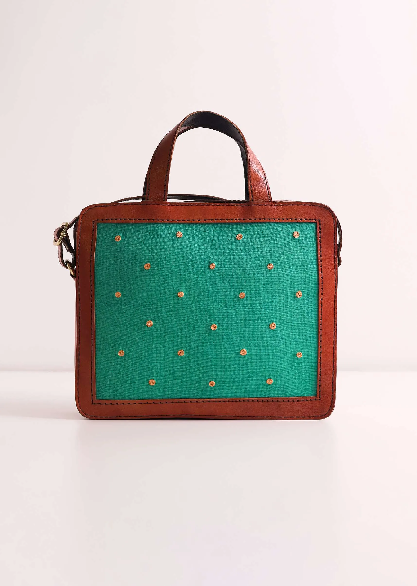 Multicolor Handcrafted Handbag With Boho Work And Kutchi Embroidery
