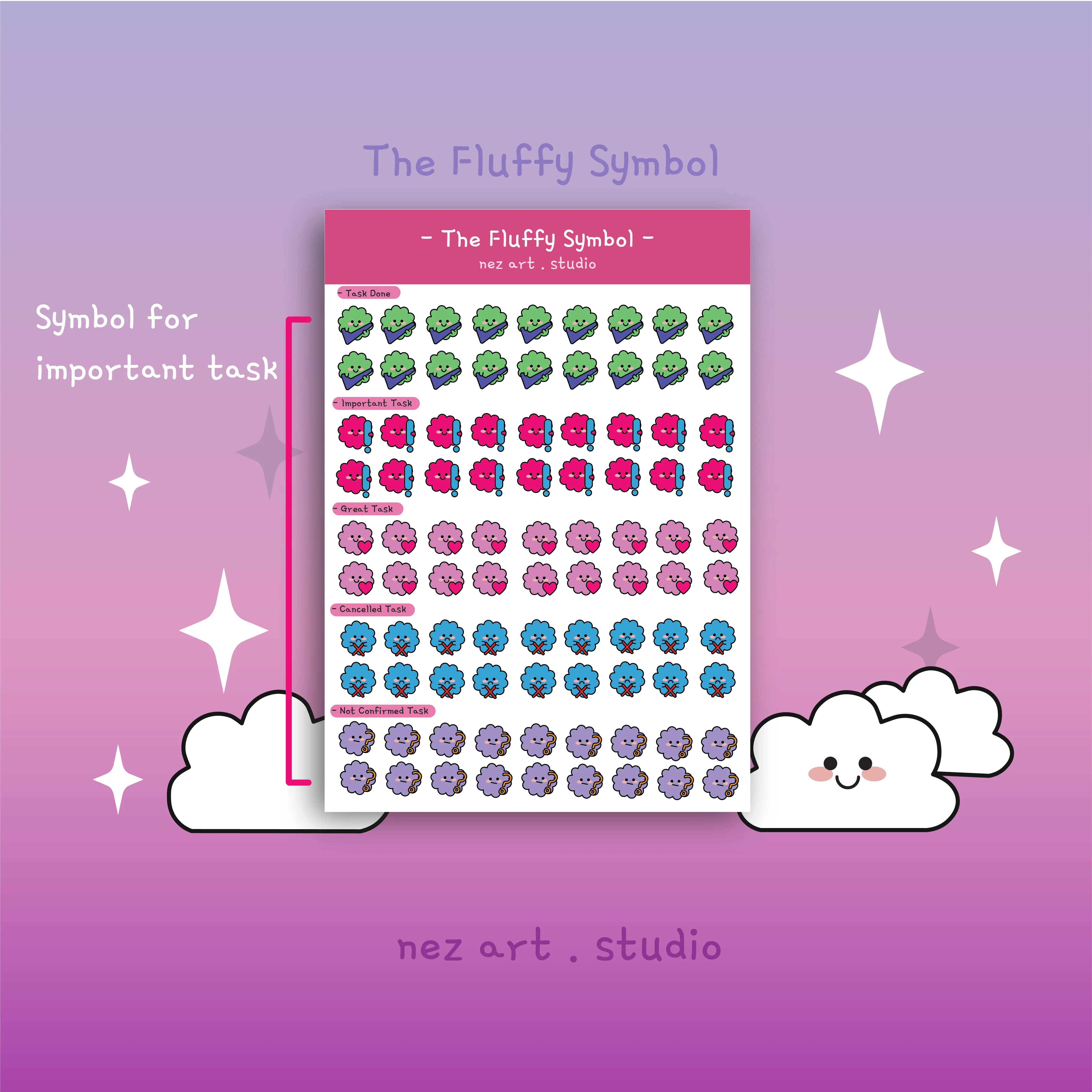 NEZS.ART The Fluffy Theme Stickers