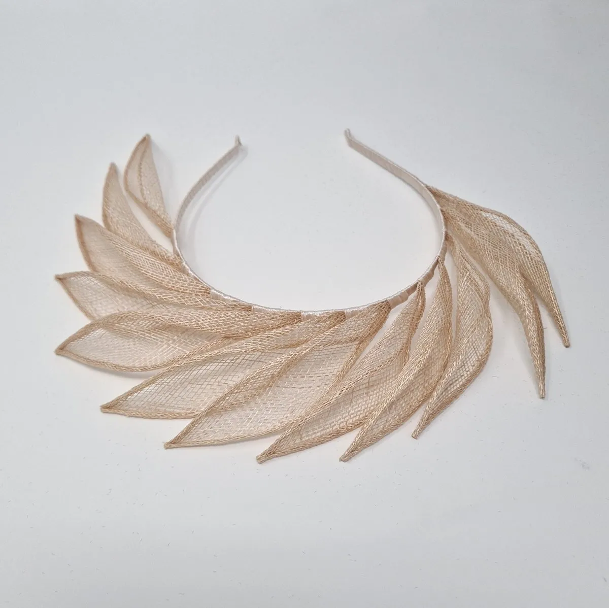 Oyster Pink Petal Crown Hairband Fascinator