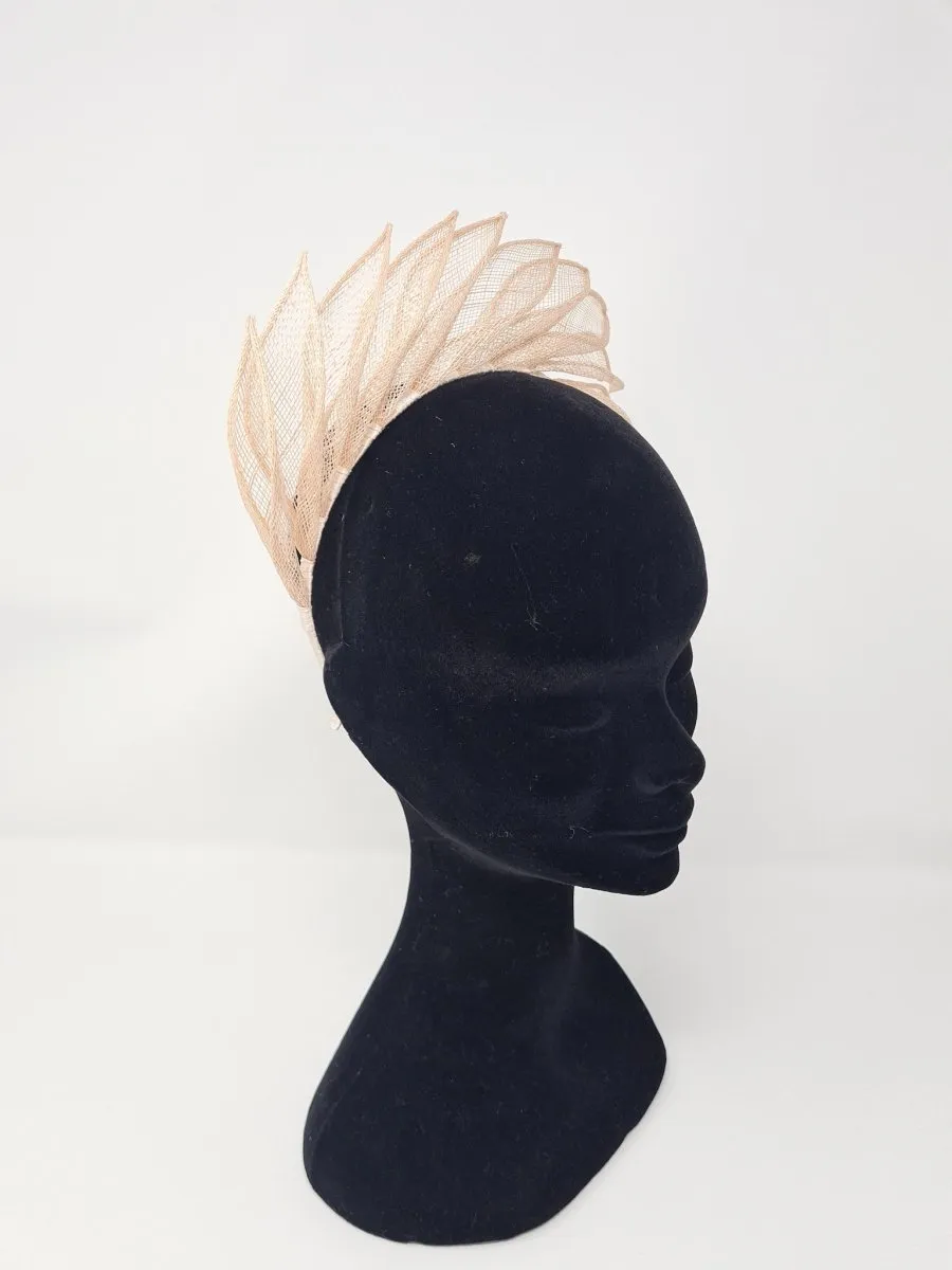 Oyster Pink Petal Crown Hairband Fascinator
