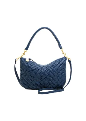 Petit moyen messenger in bright navy puffy woven