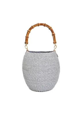 Pot de miel w/ bamboo handle in powder blue