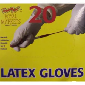 Royal Markets Latex Gloves Medium 16 pack