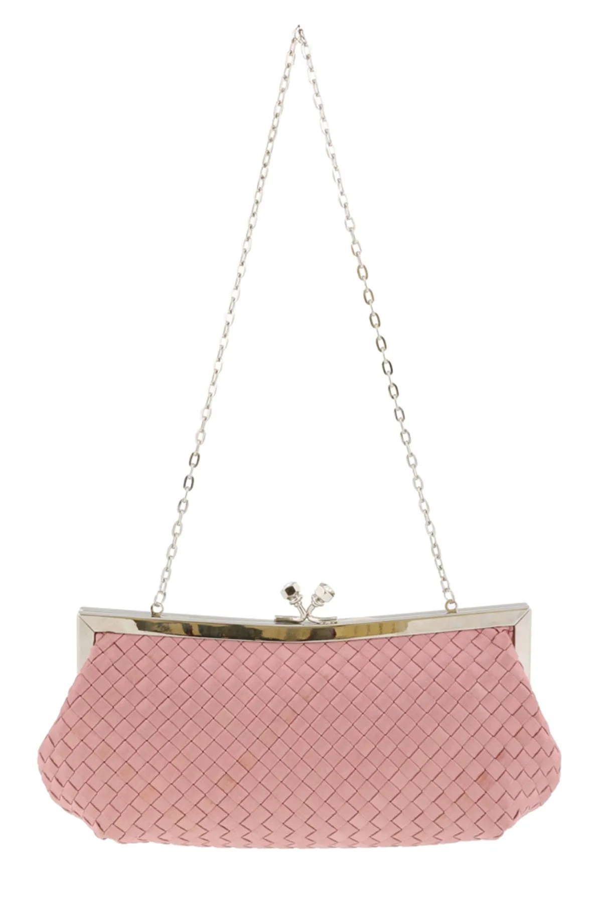 Scheilan  Rose Fabric Weave Knot Clutch/Shoulder Bag