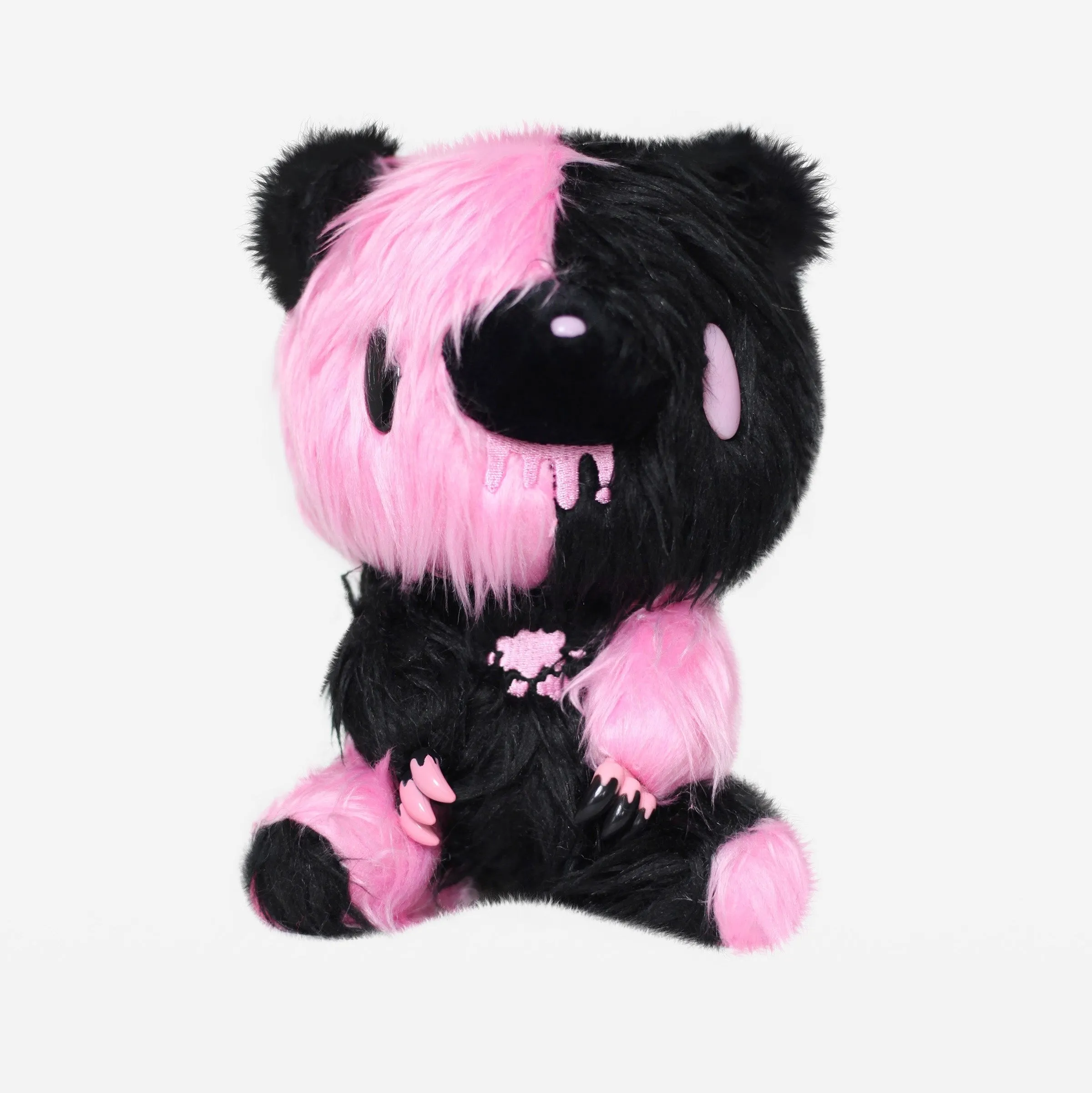 Shaggy Monotone Pink/Black Gloomy Bear 7" Plush