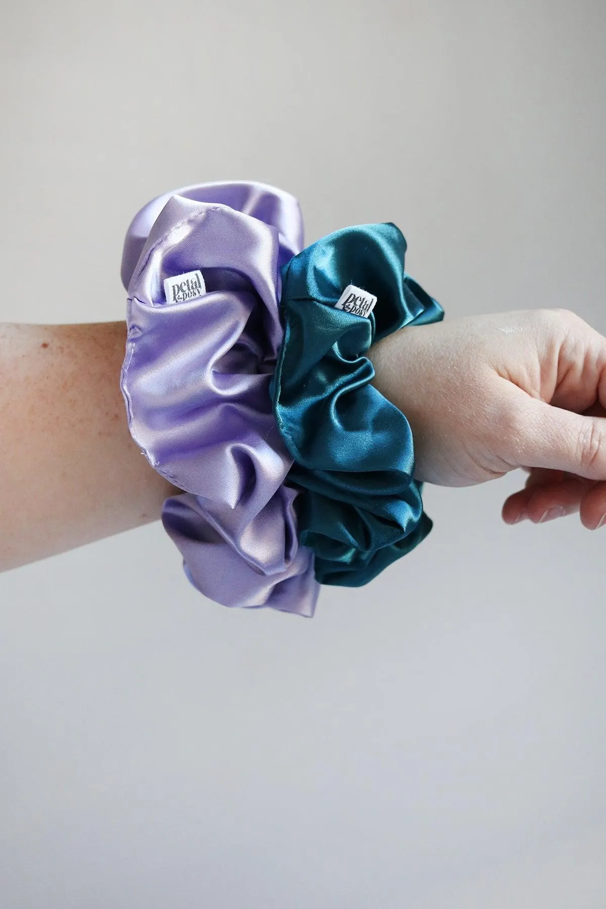 Super Fluff Silk Satin Scrunchie in Cocoa