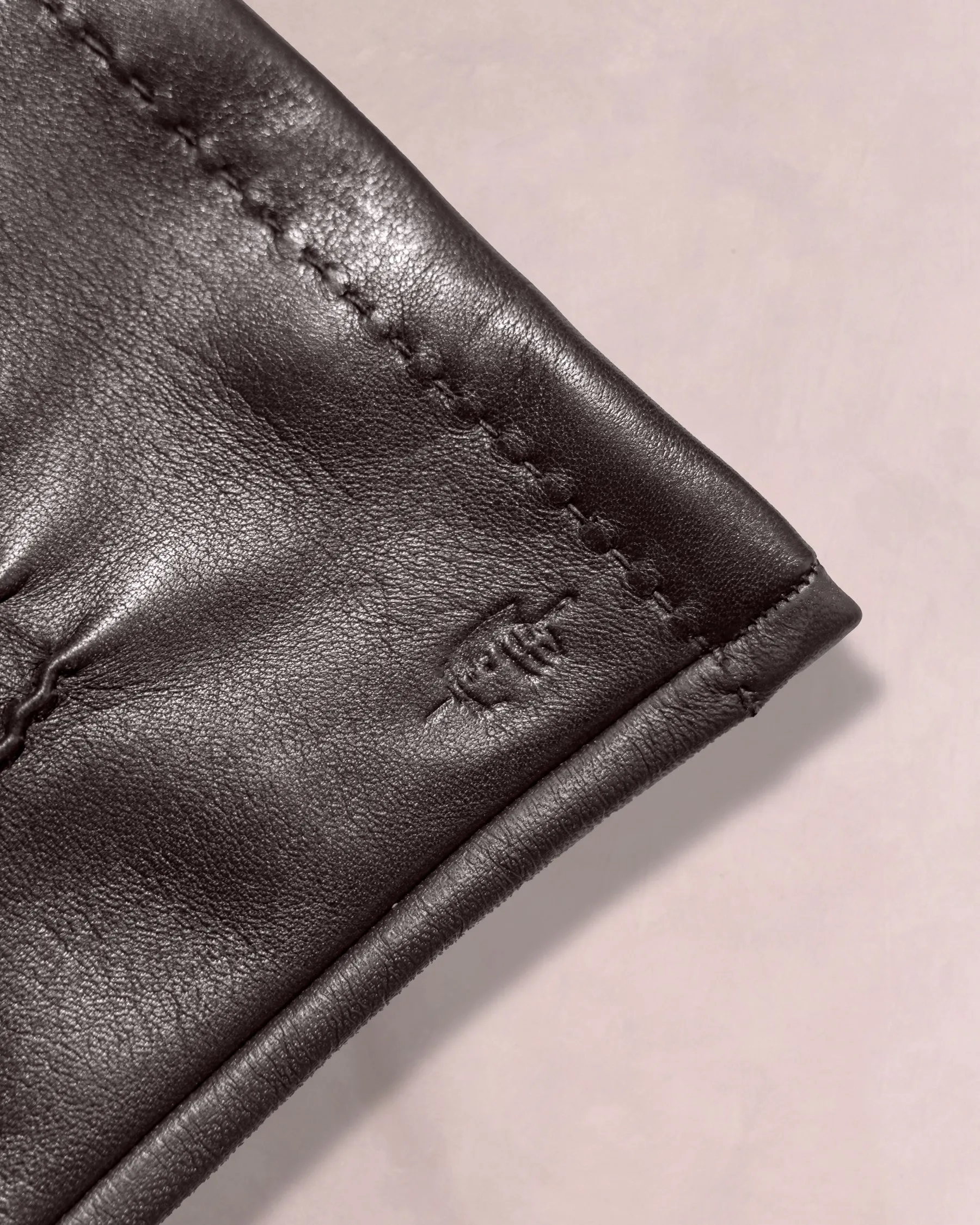 The Collins - Cashmere Lined Full Grain Leather Gloves - Brown