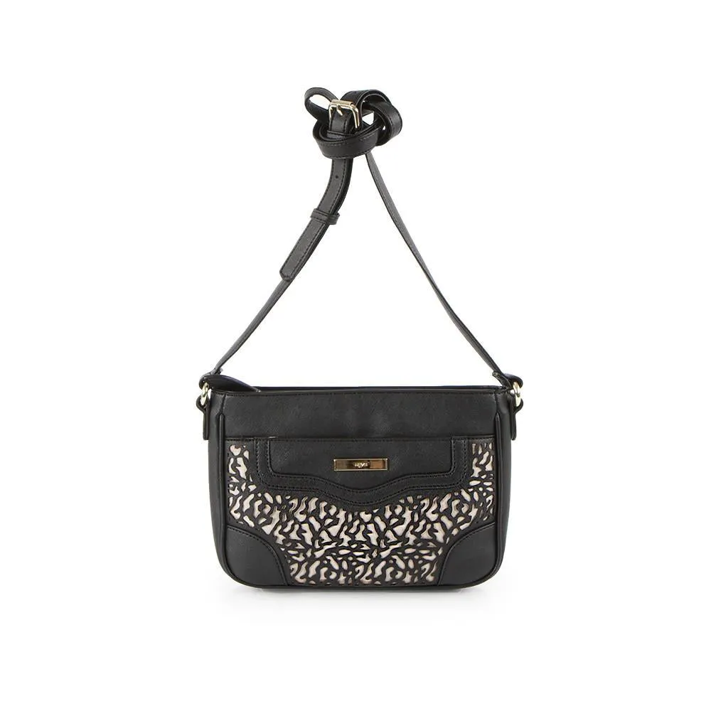 True Blue Laser Crossbody - Black
