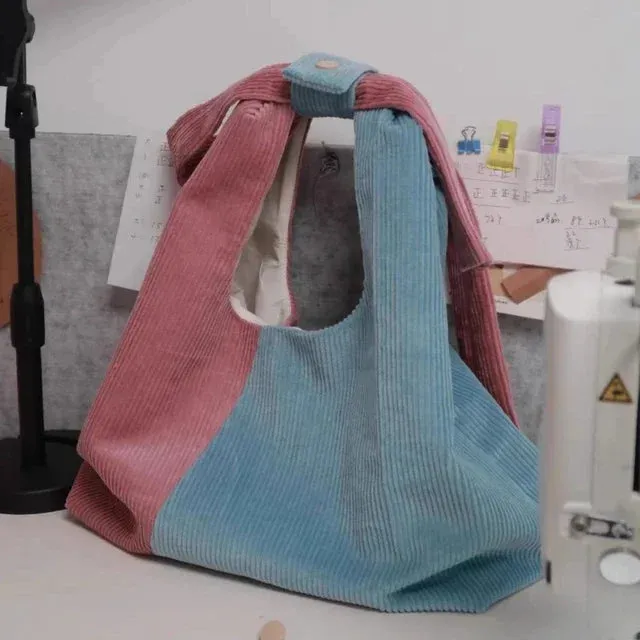 UAKISS  -  Patchwork Contrast Color Casual Top-Handle Bags Sweet Y2k Aesthetic Women Clutches Fashion Kawaii All Match Purses and Handbags