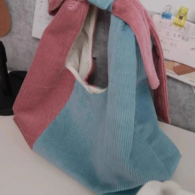 UAKISS  -  Patchwork Contrast Color Casual Top-Handle Bags Sweet Y2k Aesthetic Women Clutches Fashion Kawaii All Match Purses and Handbags