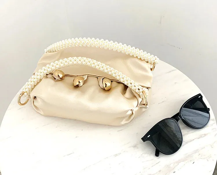 Vvsha Fashion Women Bucket Shoulder Bag Silk Hobo Bag Evening Party Sliver Gold Purse Girl Handbags Female Clutches Bolsos