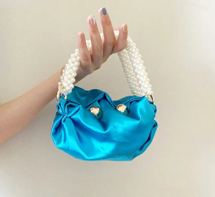 Vvsha Fashion Women Bucket Shoulder Bag Silk Hobo Bag Evening Party Sliver Gold Purse Girl Handbags Female Clutches Bolsos