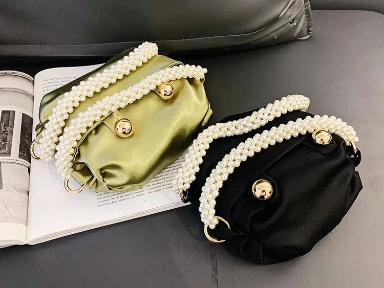 Vvsha Fashion Women Bucket Shoulder Bag Silk Hobo Bag Evening Party Sliver Gold Purse Girl Handbags Female Clutches Bolsos