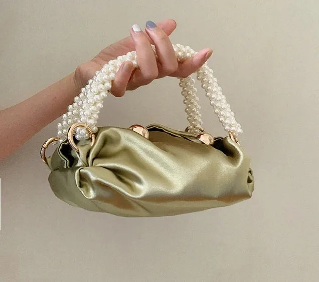 Vvsha Fashion Women Bucket Shoulder Bag Silk Hobo Bag Evening Party Sliver Gold Purse Girl Handbags Female Clutches Bolsos